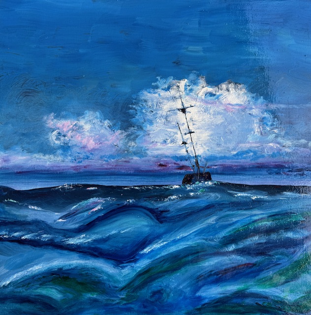 Ship Ahoy oil painting