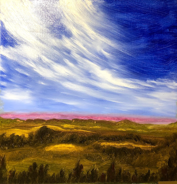 Landscape oil painting