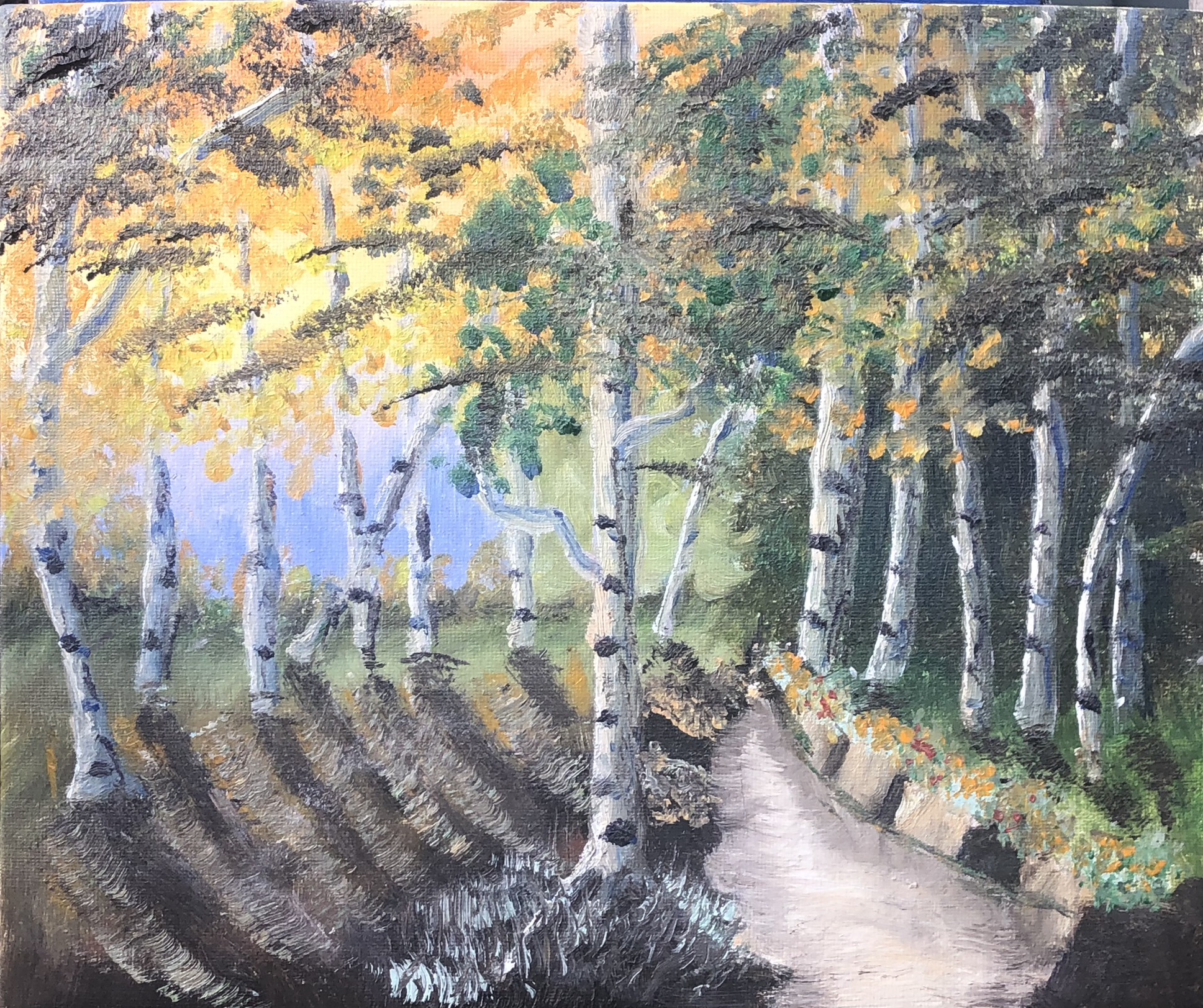 In the Forest oil painting